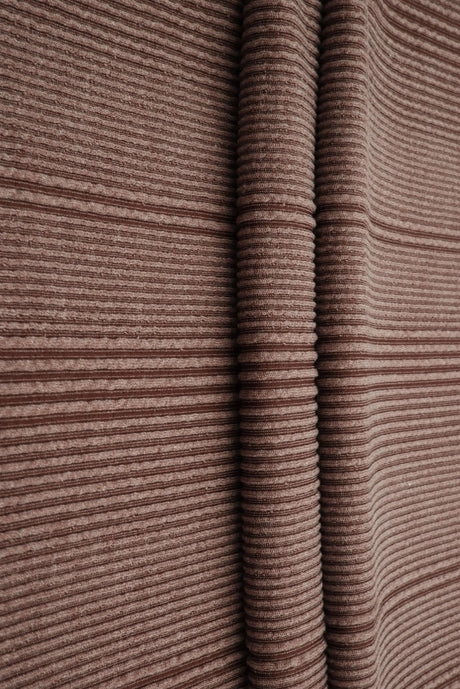 1 Yard Variegated Jacquard Rib Fabric 52/54 Inch Wide Polyester Rayon Spandex Blend