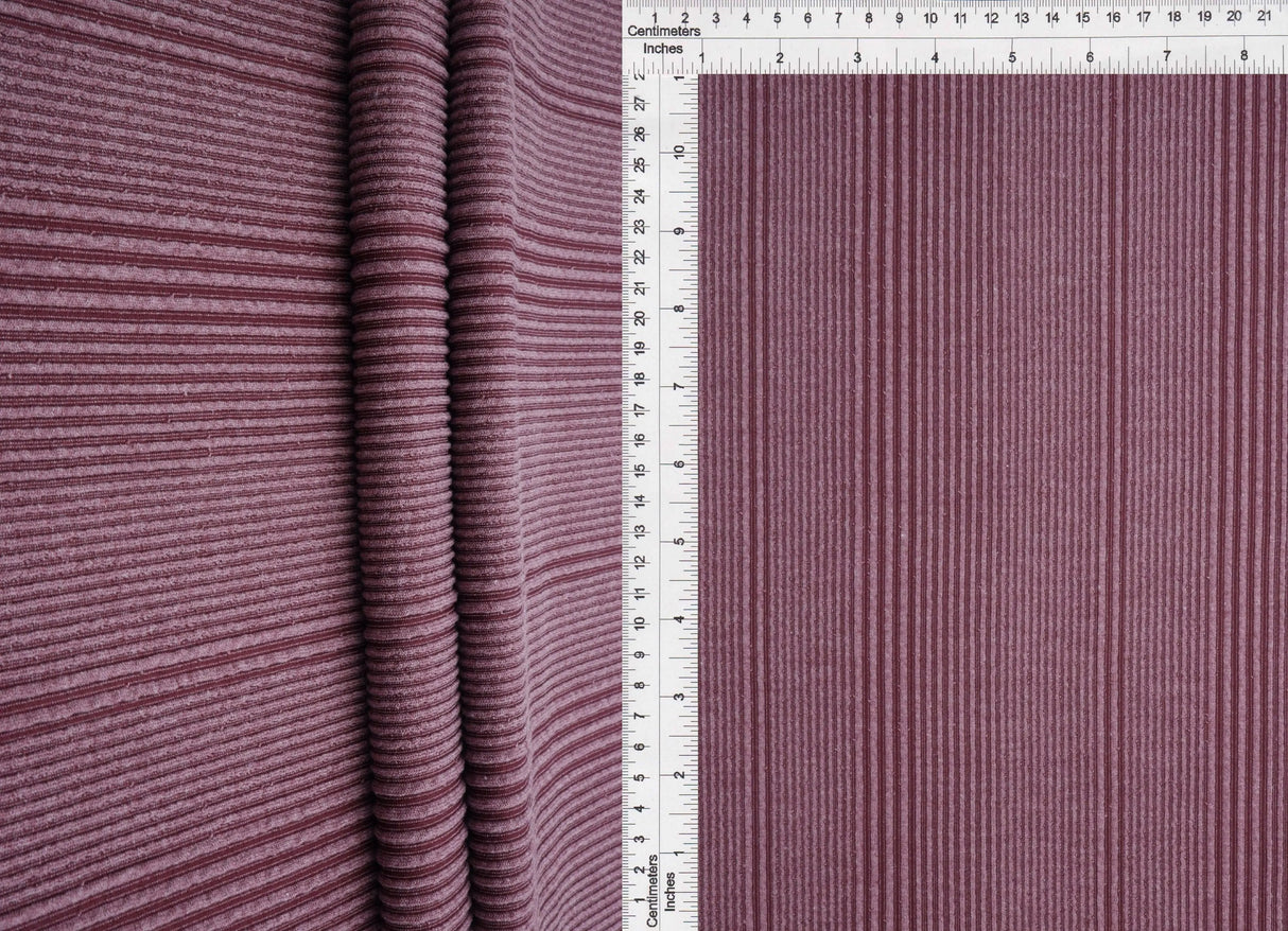 1 Yard Variegated Jacquard Rib Fabric 52/54 Inch Wide Polyester Rayon Spandex Blend