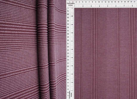 1 Yard Variegated Jacquard Rib Fabric 52/54 Inch Wide Polyester Rayon Spandex Blend