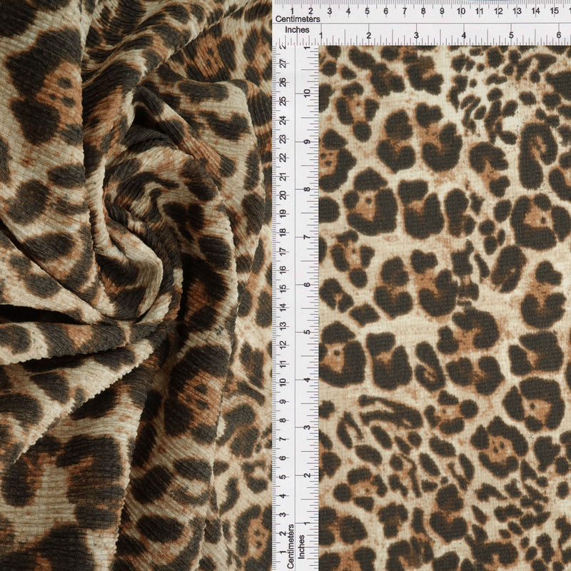 Animal Print Ripple Jersey Fabric