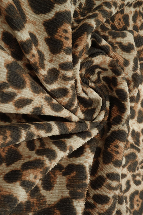 Animal Print Ripple Jersey Fabric