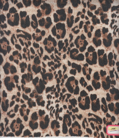 Animal Print Ripple Jersey Fabric