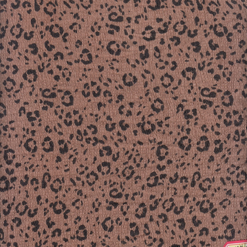 Leopard Print Ripple Jersey Fabric