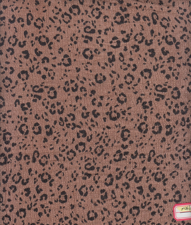 Leopard Print Ripple Jersey Fabric