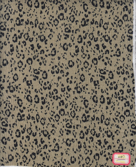 Leopard Print Ripple Jersey Fabric