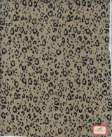 1 Yard Ella Ripple Jersey Leopard Print Fabric, 58? Wide Polyester Spandex Blend