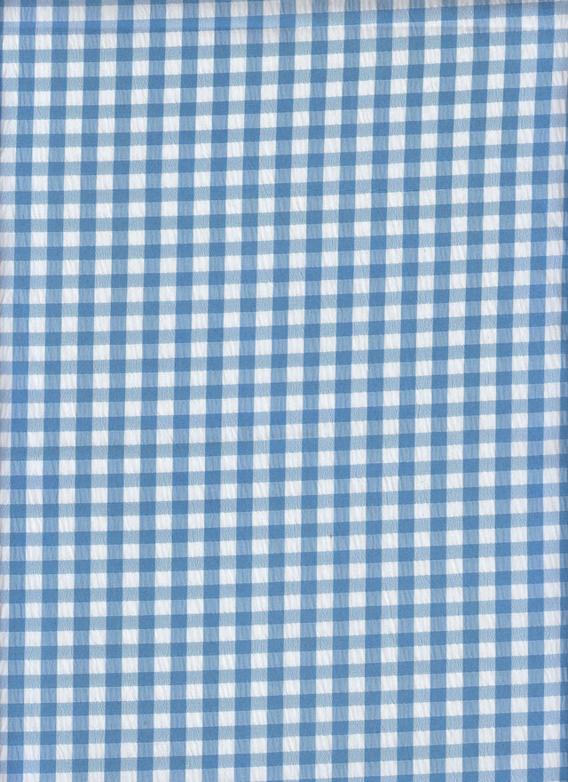 Gingham Plaid Stretch Woven Fabric