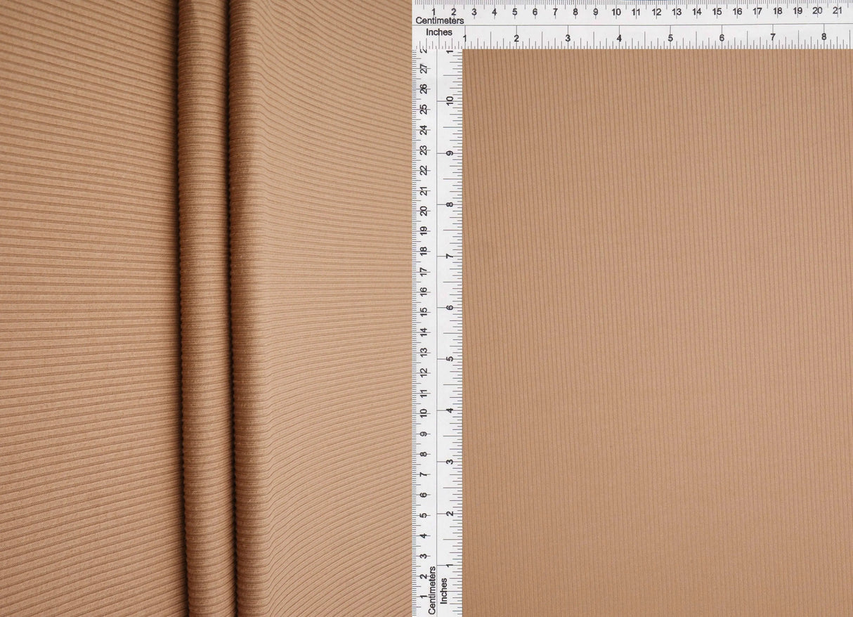 1 Yard 2x1 Yummy Rib Solid Knit Fabric 170 GSM, 58/60? Wide Polyester Spandex Blend