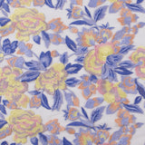 Lavender and Yellow Novelty Floral Embroidered Mesh