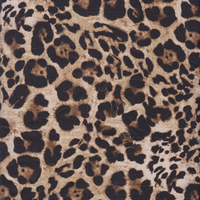 Leopard Digital Print Stretch Knit Fabric 58/60" Wide – 180 GSM
