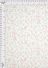 Ditsy Print Cotton-Feel Rib Knit Rose