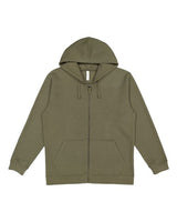 LAT Unisex Full-Zip Fleece Hoodie Sweatshirt