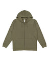 LAT Unisex Full-Zip Fleece Hoodie Sweatshirt