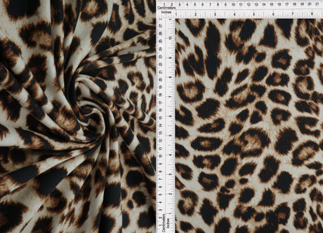 Animal Print Brushed DTY Knit Fabric