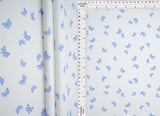 1 Yard Bow Print 2x2 Rib Knit Fabric Cotton Feel Stretch Polyester Spandex 58 Inch for Apparel