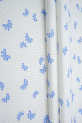 Bow Print Rib Knit Fabric