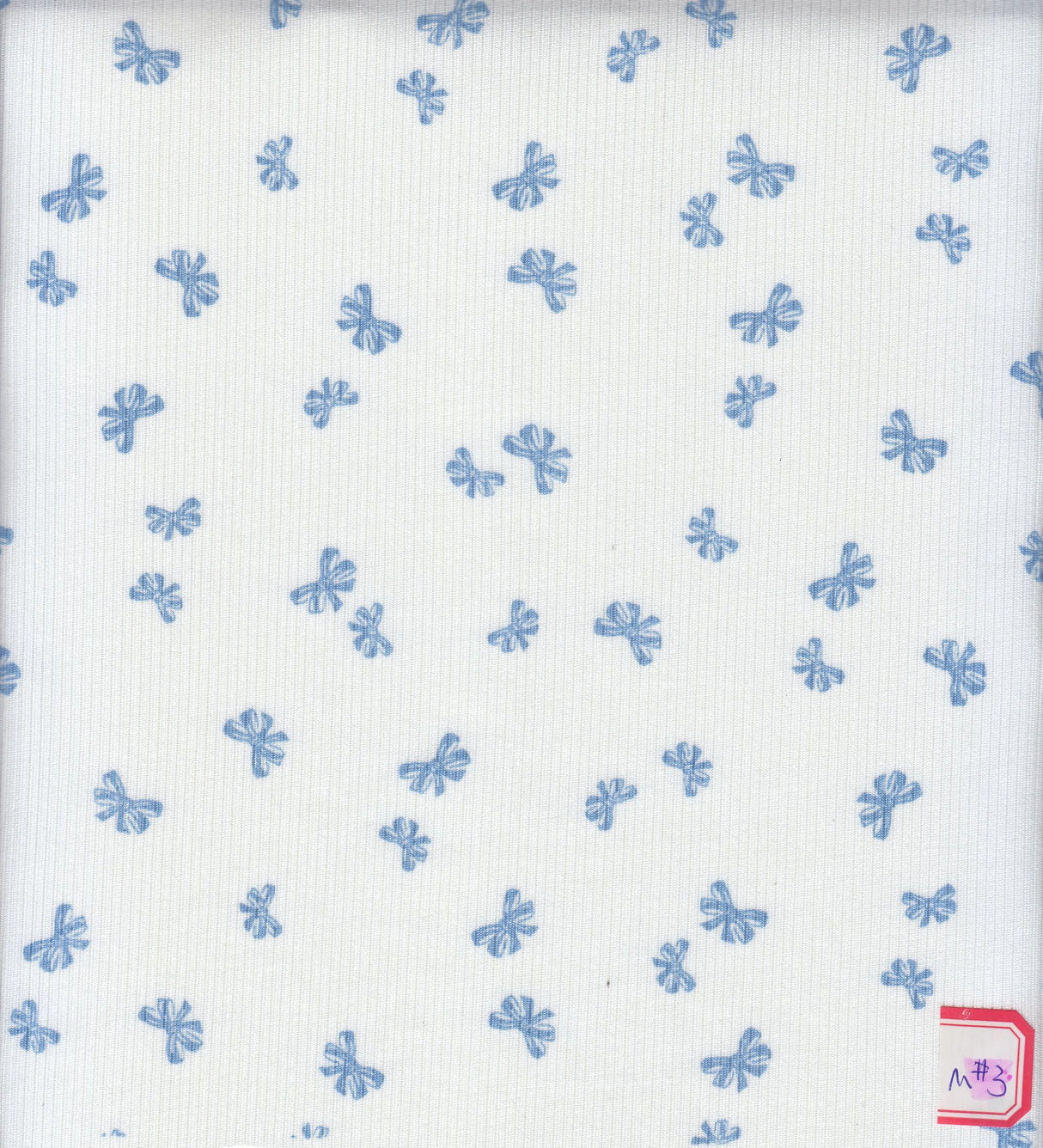 Bow Print Rib Knit Fabric