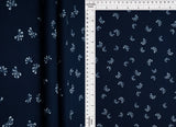 1 Yard Bow Print 2x2 Rib Knit Fabric Cotton Feel Stretch Polyester Spandex 58 Inch for Apparel
