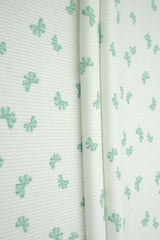 Bow Print Rib Knit Fabric