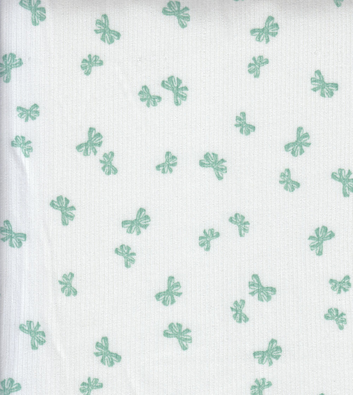Bow Print Rib Knit Fabric