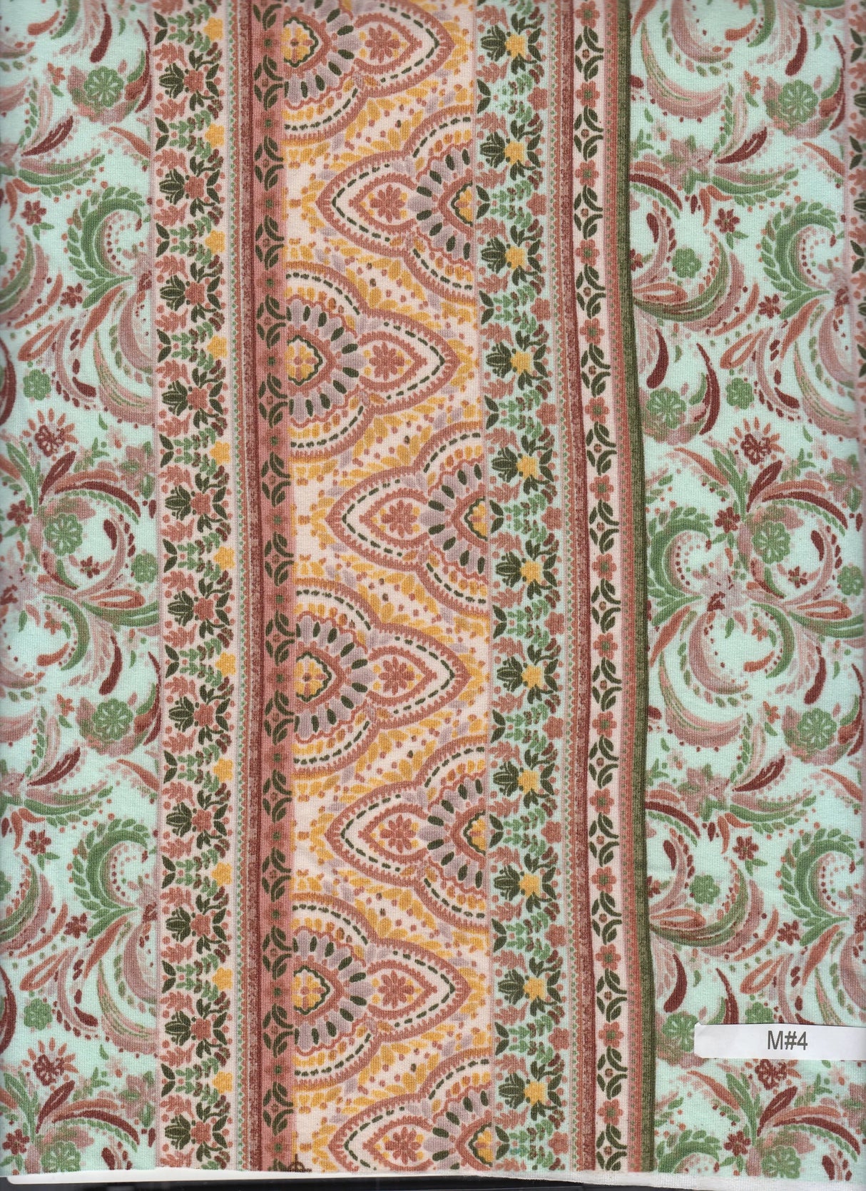 1 Yard Boho Print DTY Brushed Knit Fabric Soft Stretch Polyester Spandex 58 Inch Wide