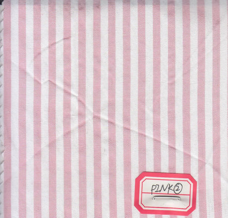 Striped Poplin Woven Fabric Lightweight Poly Cotton, 1/4" Stripe & 57/58" Wide