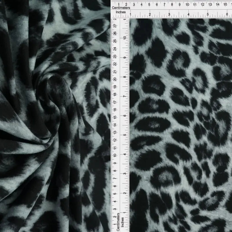 1 Yard Lightweight Animal Print Brushed DTY Knit Fabric Polyester Spandex 58/60 Inch Wide for Sewing