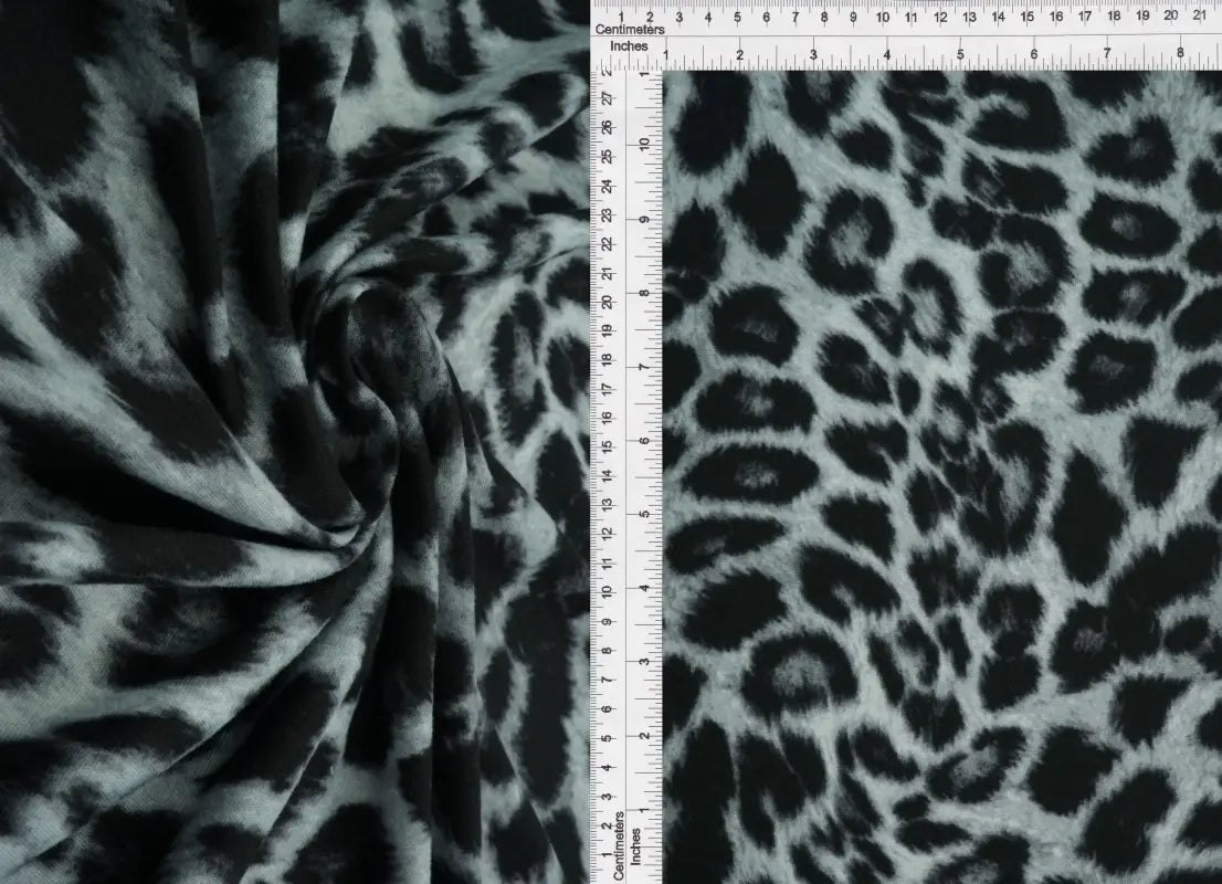 1 Yard Lightweight Animal Print Brushed DTY Knit Fabric Polyester Spandex 58 Inch Wide for Sewing