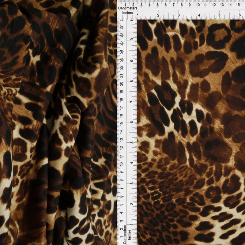 1 Yard DTY Brushed Animal Print Fabric Soft Polyester Spandex Blend 58/60 Inch Width