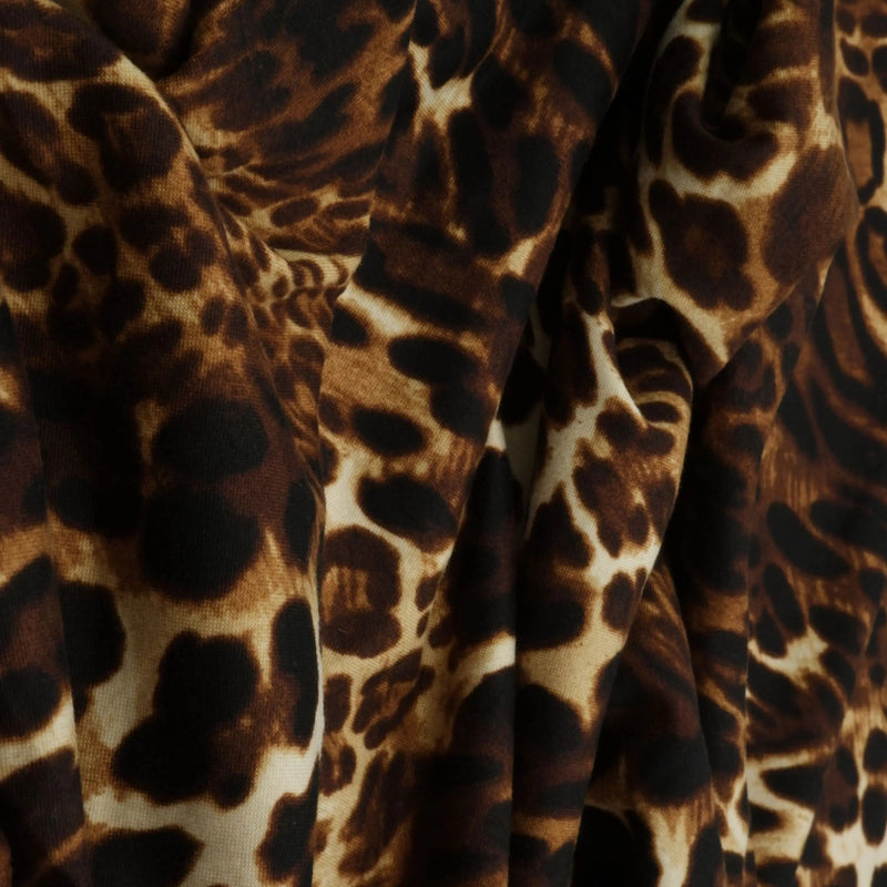 1 Yard  DTY Brushed Animal Print Fabric Soft Stretch Knit, 58/60” Wide for Apparel & Crafts