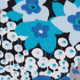 Blue/Gray Floral Combed Cotton Sateen