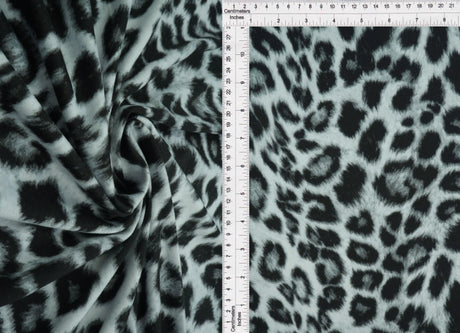 Animal Print Brushed DTY Knit Silver