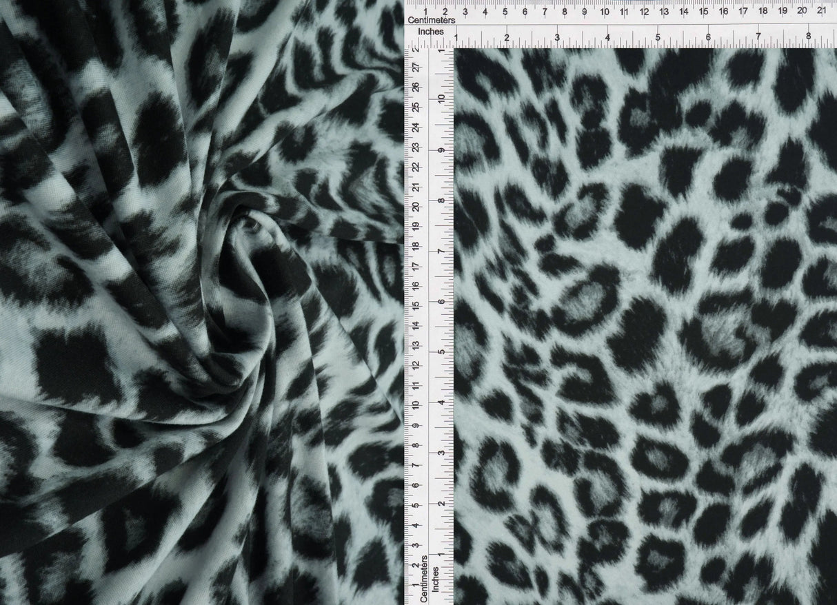 1 Yard Lightweight Brushed Animal Print DTY Knit Fabric Polyester Spandex 58 Inch Wide for Sewing