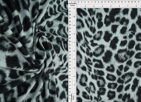 1 yarda de tela de punto DTY cepillada con estampado animal, ligera, poliéster spandex, 58/60 pulgadas de ancho para costura