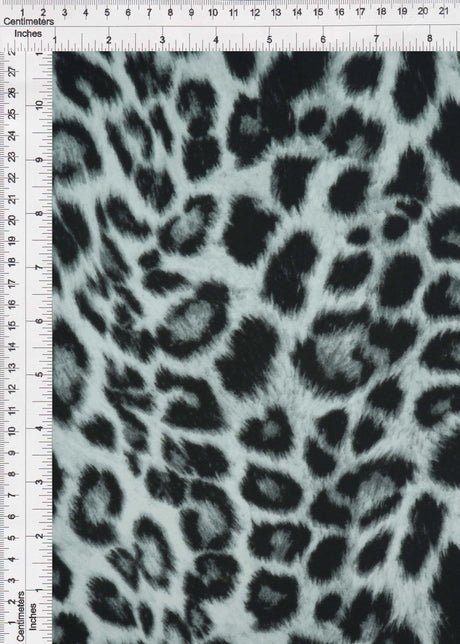 Animal Print Brushed DTY Knit Silver