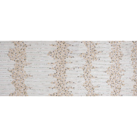 Fancy Beaded Tulle - Champagne and Mint