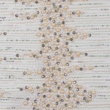 Fancy Beaded Tulle - Champagne and Mint