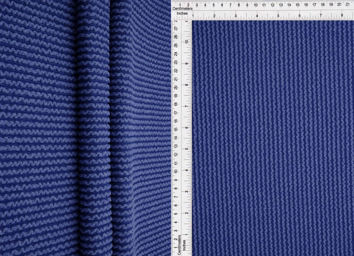 Knit Jacquard Rib Fabric 1 Yard Soft Stretch Textured Knit 52" Wide