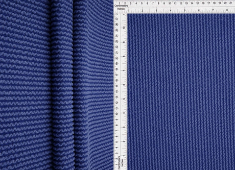 Knit Jacquard Rib Fabric 1 Yard Soft Stretch Textured Knit 52" Wide