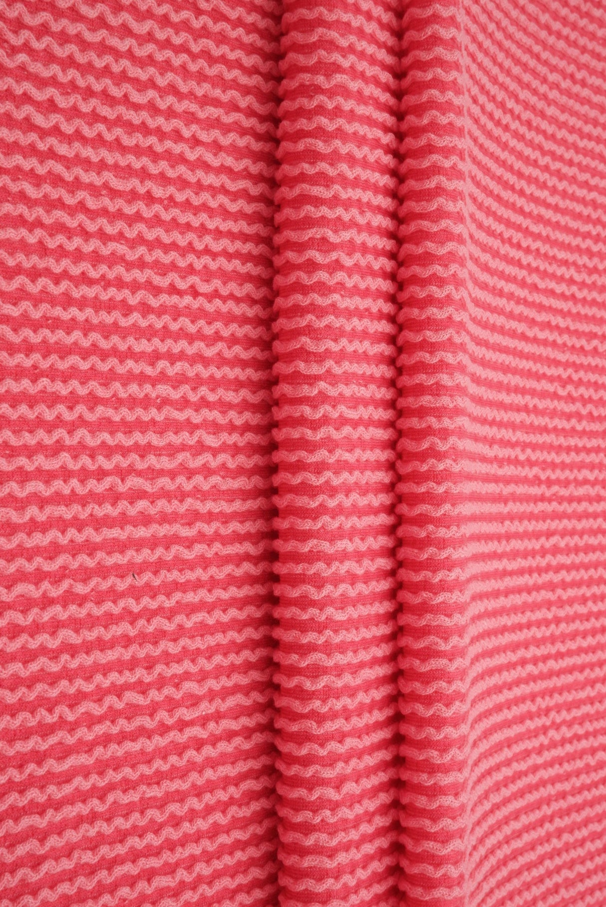 Jacquard Double Knit Rib Stretch Fabric