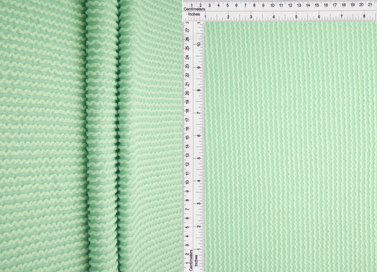 Jacquard Double Knit Rib Stretch Fabric