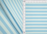 1 Yard 2x2 Cool Cotton Stripe Fleece Rib Knit Fabric, 50/52? Wide Polyester Spandex Blend
