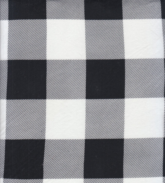 Buffalo Plaid Brushed Knit Fabric