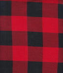 1 yarda de tela DTY cepillada con estampado de cuadros buffalo, mezcla de poliéster y spandex elástico de 170 GSM, ancho 58/60"