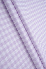 Gingham Plaid Stretch Woven Fabric
