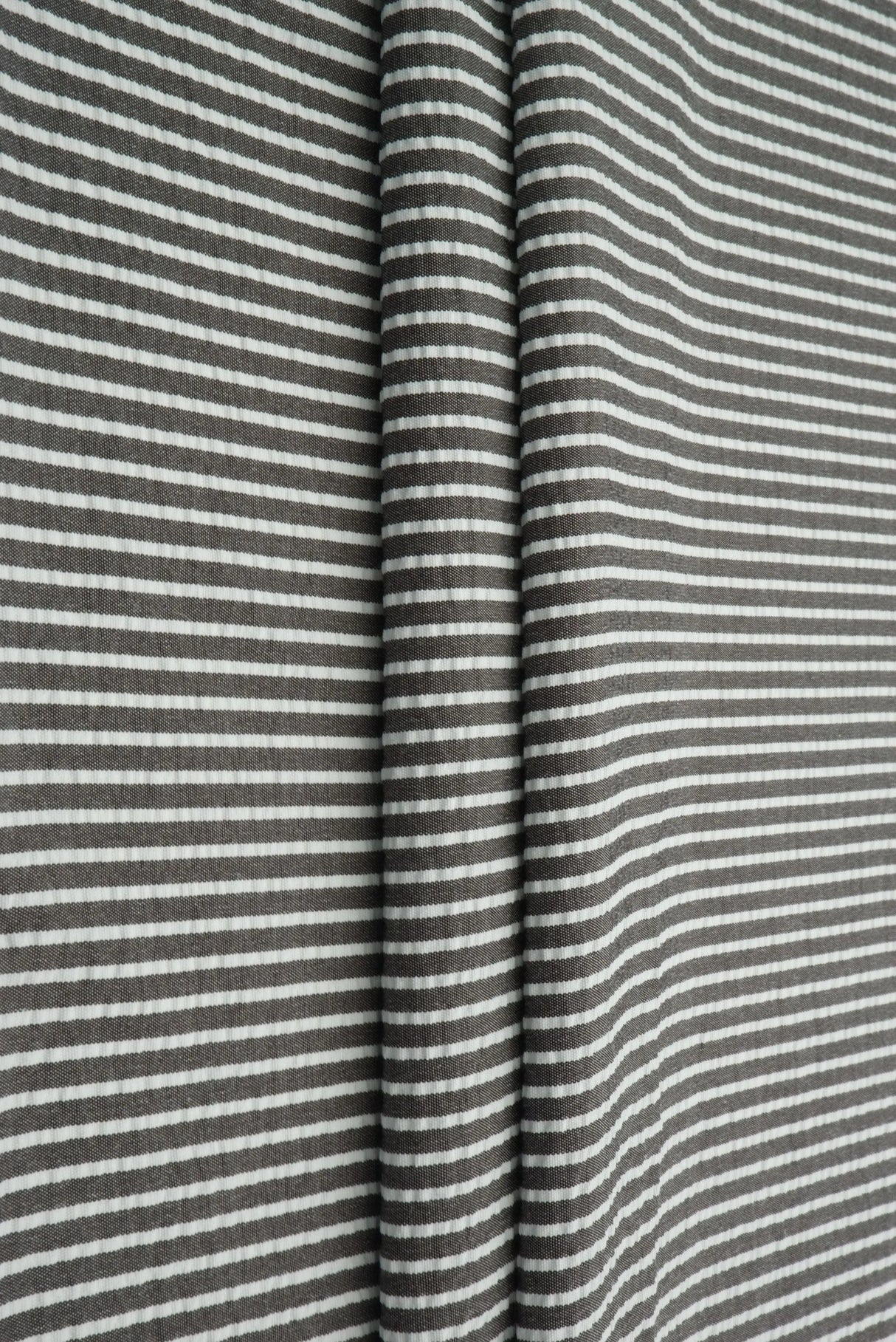 1 Yard Seersucker Stripe Fabric, 58/59? Wide Polyester Rayon Blend