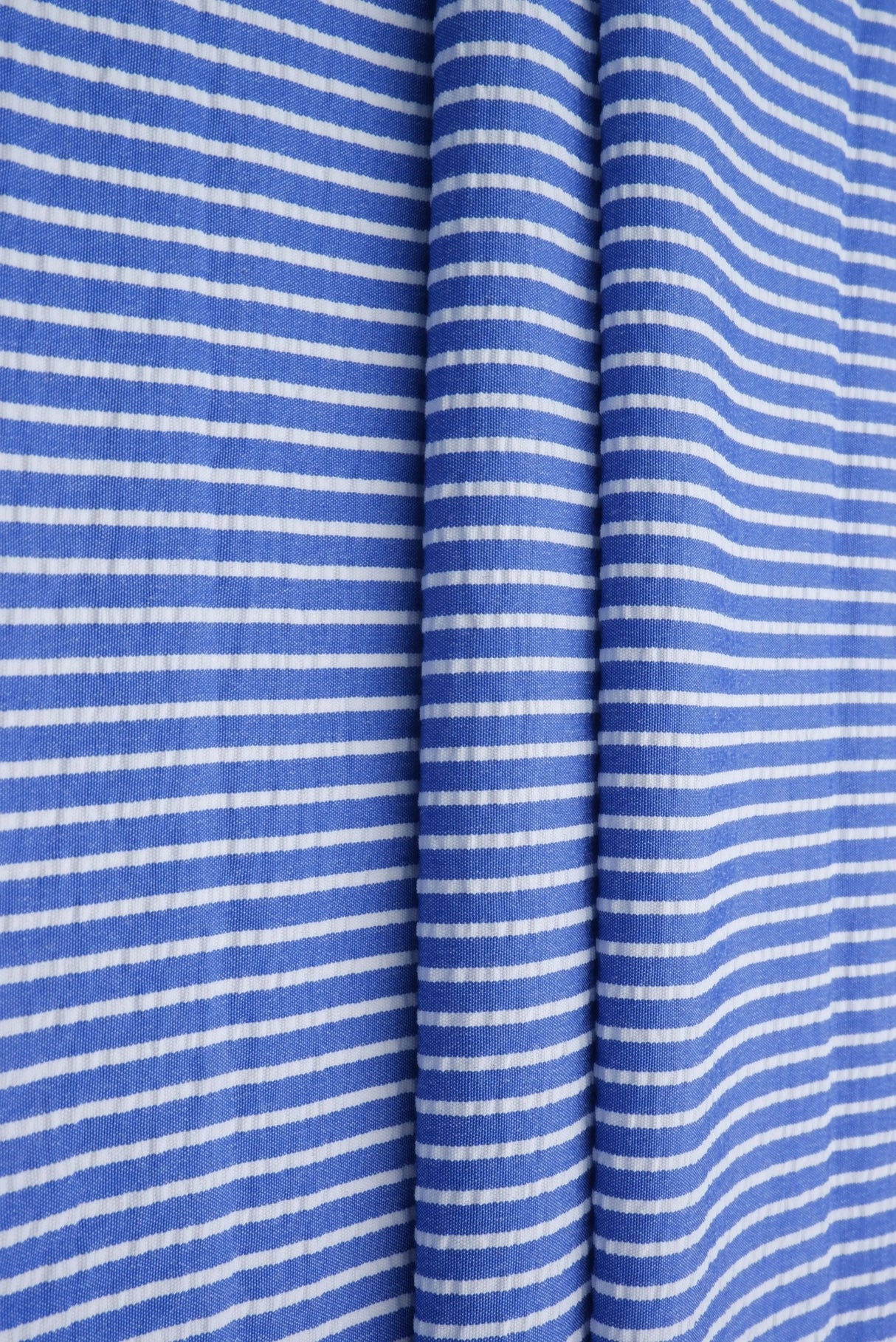 1 Yard Seersucker Stripe Fabric, 58/59? Wide Polyester Rayon Blend