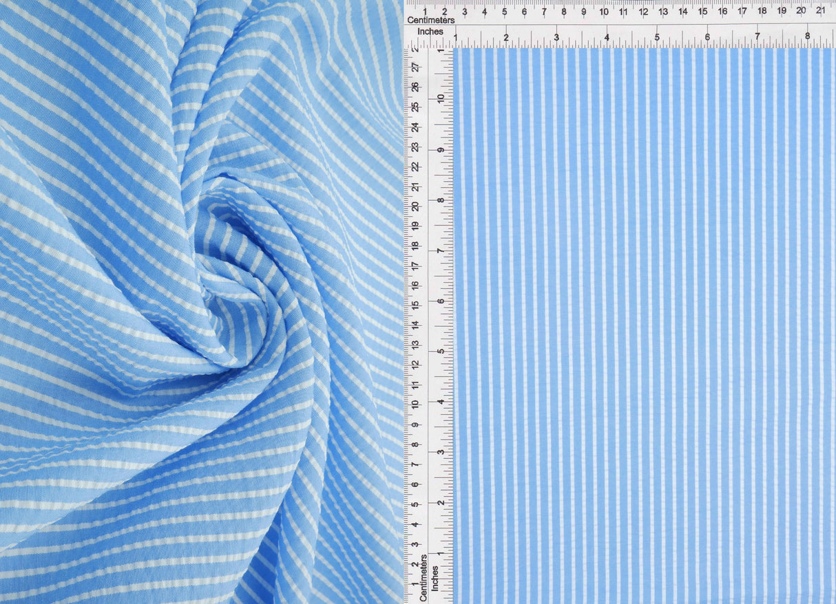 Seersucker Stripe Woven Fabric