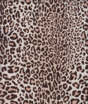 Leopard Print Ribbed Knit Fabric