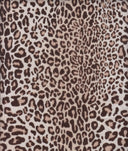 1 yarda de tela de punto suave y elástico con estampado de leopardo 4x2 rib, ligera, ancho 58/60"